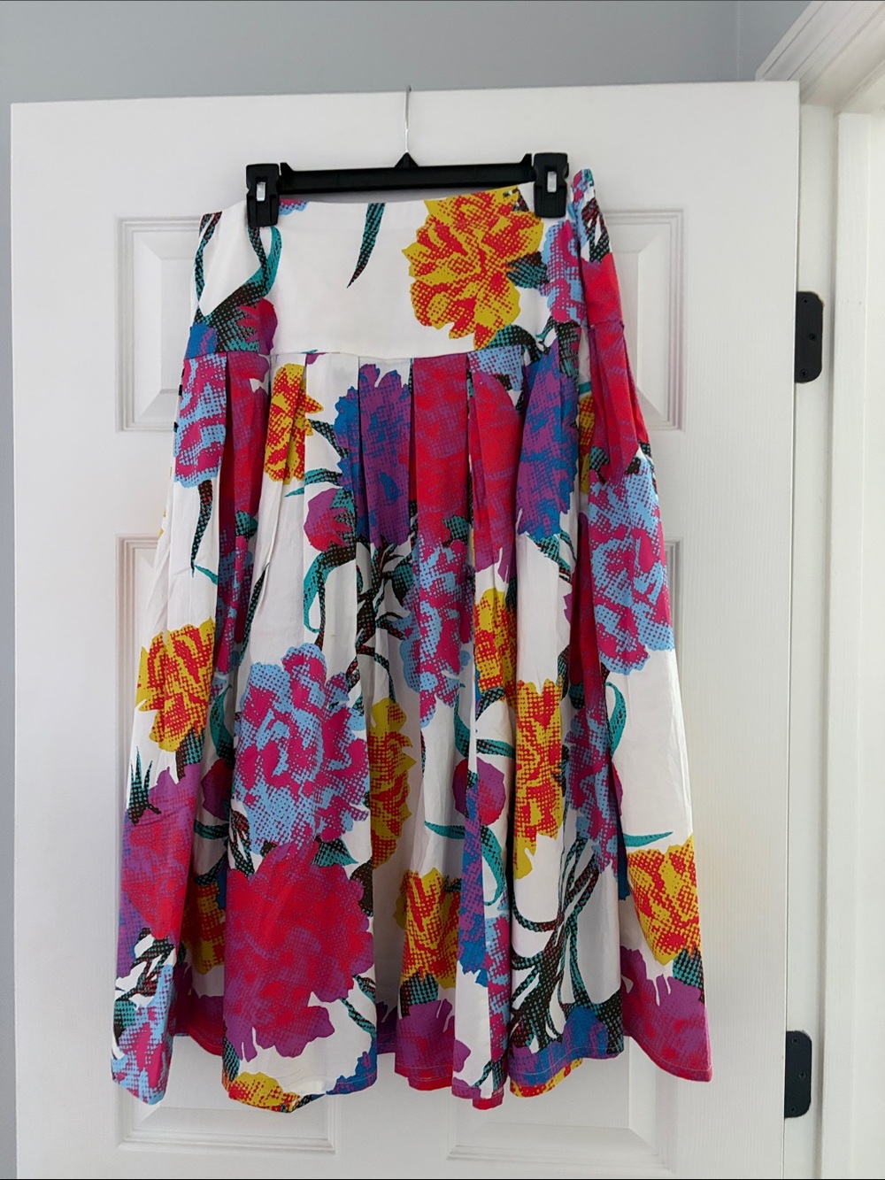 Old Navy Christopher john A-Line Skirt with Pink, Blue & Yellow Floral Print